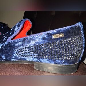TAYNO VIPER DRESS NAVY LOAFERS WITH CRYSTALS size 8
